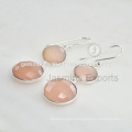 Chalcedony Stone Sterling Silver Designer Earring